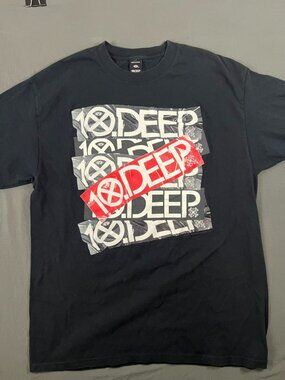 Y2k 10 X Deep Tshirt Men’s Large Made In USA Skateboarding Skater Surf Street